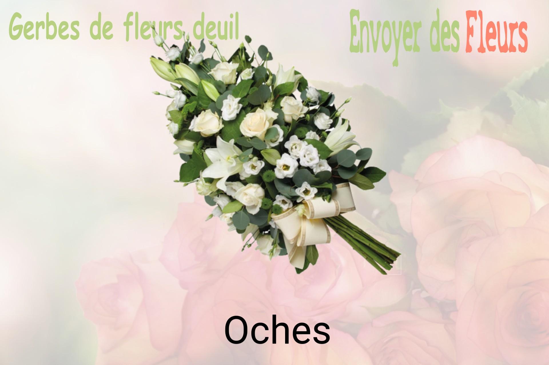 Gerbe de fleurs de deuil livrée à Oches